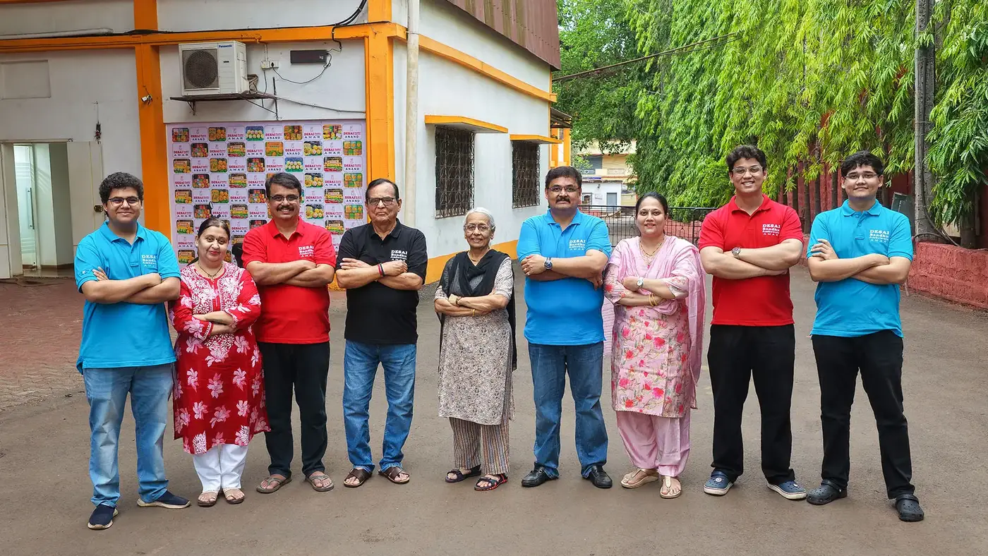 The Desai Bandhu family at their factory