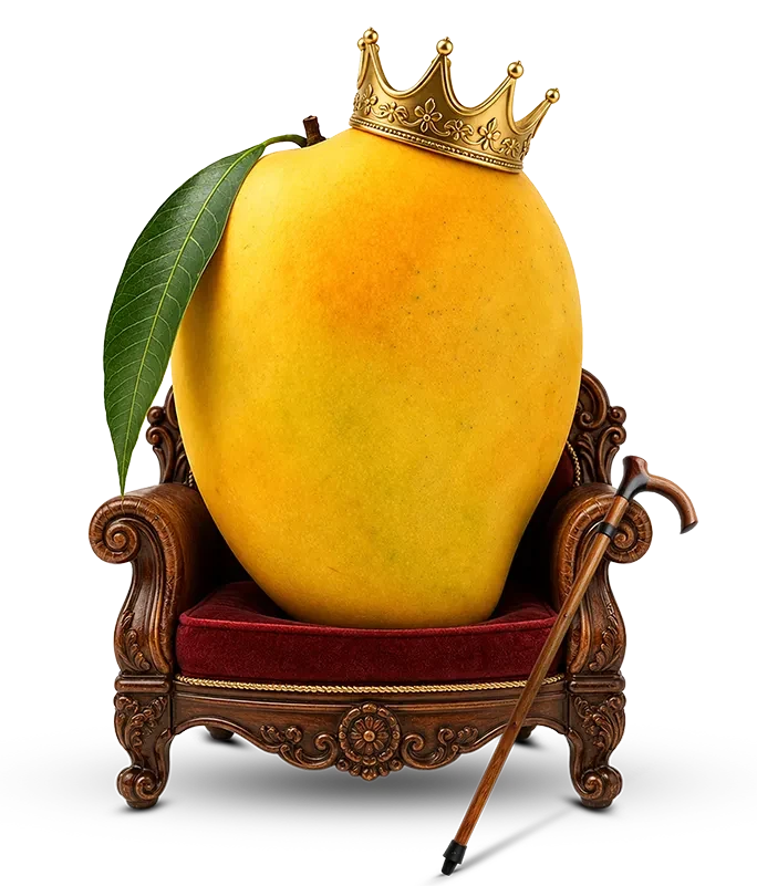 King of Mangoes – Ratnagiri Alphonso on throne